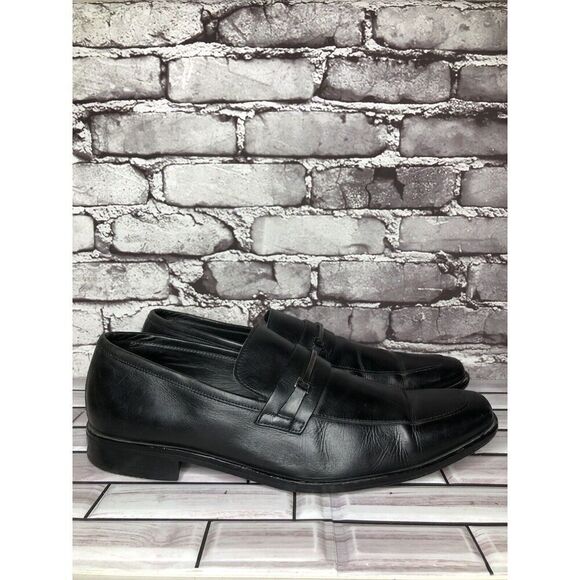 HUGO BOSS Vero Cuoio Black Leather Horsebit Loafer Dress Shoes Men 11.5M US/45EU main image 5